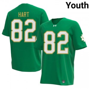 Leon Hart #82 Officially Licensed 2026 UND Youth Green Football University Jersey 2DpR5D53