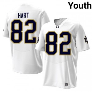 White #82 Leon Hart Youth Durable Notre Dame High School 2026 Football Stitching Jersey 048DuR46