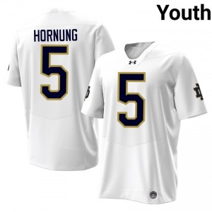 White #5 Paul Hornung Youth Durable Notre Dame University 2026 Football Stitching Jersey Q027l664