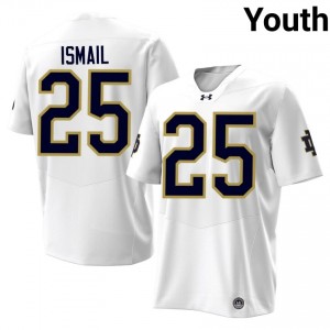 White #25 Raghib Ismail Youth Durable Notre Dame Player 2026 Football Stitching Jersey 720N2731