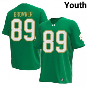Premium Green UND Fighting Irish College #89 Ross Browner Youth 2026 Football Embroidery Jersey xXfu4p96
