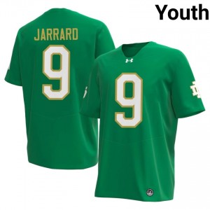 Premium Green UND Fighting Irish College #9 Teddy Jarrard Youth 2026 Football Embroidery Jersey 7FKn0E32
