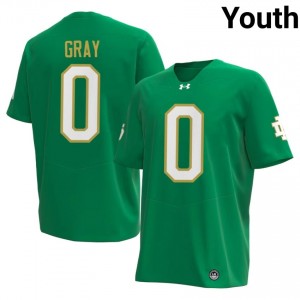 Tionne Gray #0 Officially Licensed 2026 UND Youth Green Football Player Jersey 1428n862
