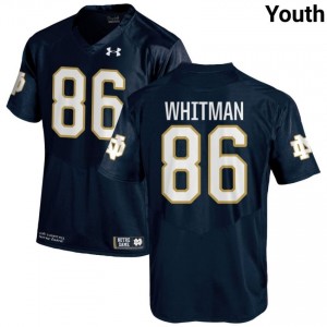 #86 Alex Whitman Notre Dame Game-Day Style Navy Youth University Football Jersey 63718019