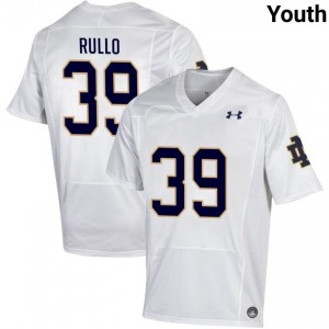 Notre Dame Fighting Irish #39 Anthony Sacca White Youth Player Football Authentic Design Jersey 2TbnWR86