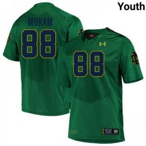 Premium Green UND High School #88 Armel Mukam Youth Football Embroidery Jersey 773E2d17