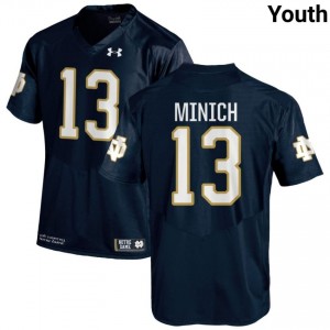 #13 Ben Minich Notre Dame Game-Day Style Navy Youth High School Football Jersey 7U5f6227