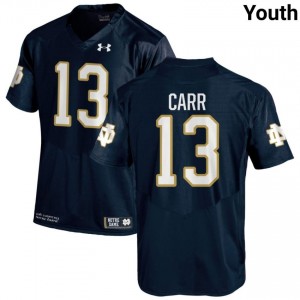 #13 CJ Carr Notre Dame Game-Day Style Navy Youth NCAA Football Jersey M8L57M80