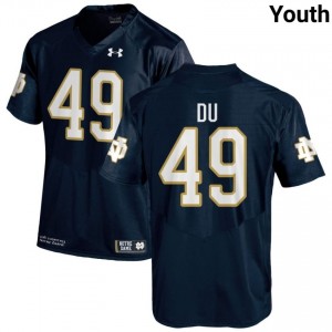 Navy #49 Charles Du Youth Durable Irish High School Football Stitching Jersey 6Ny1S338