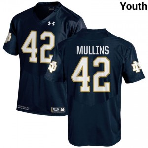 Navy #42 Cole Mullins Youth Durable Irish College Football Stitching Jersey 4863ck46