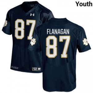 #87 Cooper Flanagan Notre Dame Game-Day Style Navy Youth NCAA Football Jersey R5wmJv16
