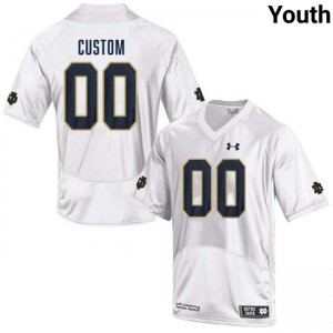 Notre Dame Fighting Irish #00 Custom White Youth Player Football Authentic Design Jersey 631j4168