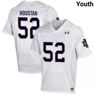 Notre Dame Fighting Irish #52 Devan Houstan White Youth NCAA Football Authentic Design Jersey j88tK155