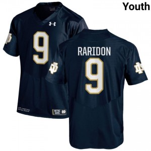 #9 Eli Raridon Notre Dame Game-Day Style Navy Youth High School Football Jersey mI5mje76