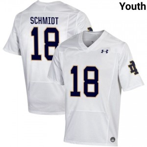 Notre Dame Fighting Irish #18 Erik Schmidt White Youth College Football Authentic Design Jersey LPptWN45