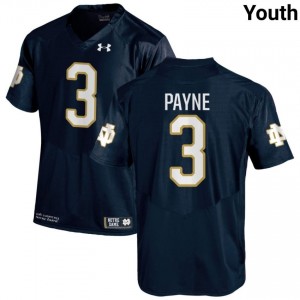 Navy #3 Gi'Bran Payne Youth Durable Irish Player Football Stitching Jersey 4L12N177