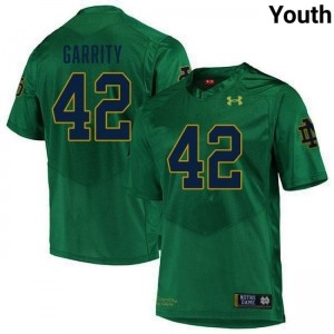 Premium Green UND High School #42 Henry Garrity Youth Football Embroidery Jersey 51121n25