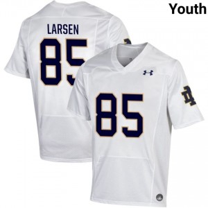 Youth #85 Jack Larsen White University Fighting Irish Classic Fit Football Jersey 01SX2347