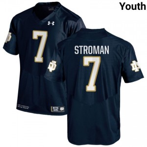 #7 Jalen Stroman Notre Dame Game-Day Style Navy Youth University Football Jersey x68B8L87