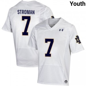 Notre Dame Fighting Irish #7 Jalen Stroman White Youth High School Football Authentic Design Jersey y7C45129