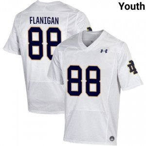 Youth #88 James Flanigan White High School Fighting Irish Classic Fit Football Jersey 25HpLd39