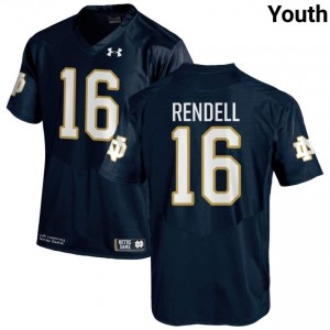 Navy #16 James Rendell Youth Durable Irish University Football Stitching Jersey 85keA631