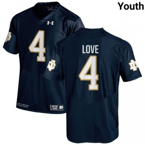 #4 Jeremiyah Love Notre Dame Game-Day Style Navy Youth University Football Jersey 3pBvuD54