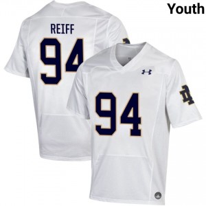 Notre Dame Fighting Irish #94 Joe Reiff White Youth High School Football Authentic Design Jersey h4p4XV52