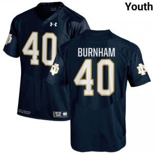 #40 Joshua Burnham Notre Dame Game-Day Style Navy Youth University Football Jersey O44x6F29