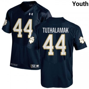 #44 Junior Tuihalamaka Notre Dame Game-Day Style Navy Youth Player Football Jersey 4c6LYf67