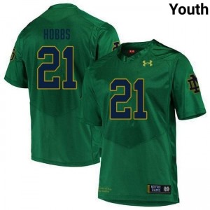 Karson Hobbs #21 Officially Licensed UND Fighting Irish Youth Green Football NCAA Jersey 0l77WJ23