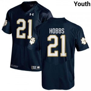 Navy #21 Karson Hobbs Youth Durable Irish College Football Stitching Jersey exa4SK63