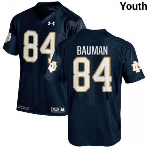 #84 Kevin Bauman Notre Dame Game-Day Style Navy Youth College Football Jersey b25w1q82
