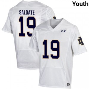 Notre Dame Fighting Irish #19 Logan Saldate White Youth NCAA Football Authentic Design Jersey Hhg1q783