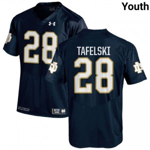 Navy #28 Luke Talich Youth Durable Irish Player Football Stitching Jersey 247J4y91