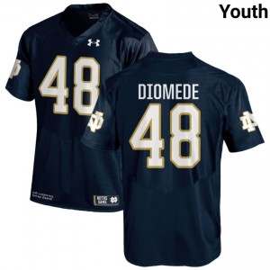 Navy #48 Marcello Diomede Youth Durable Irish High School Football Stitching Jersey 2b78sc22