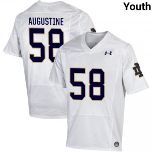 Notre Dame Fighting Irish #58 Matty Augustine White Youth University Football Authentic Design Jersey I4T0oE40