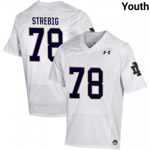 Notre Dame Fighting Irish #78 Owen Strebig White Youth College Football Authentic Design Jersey gcjGsI32