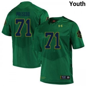Premium Green UND NCAA #71 Styles Prescod Youth Football Embroidery Jersey m76e3426