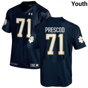 #71 Styles Prescod Notre Dame Game-Day Style Navy Youth College Football Jersey 436j8488