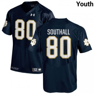 Navy #80 Xavier Southall Youth Durable Irish NCAA Football Stitching Jersey xE3WcF61
